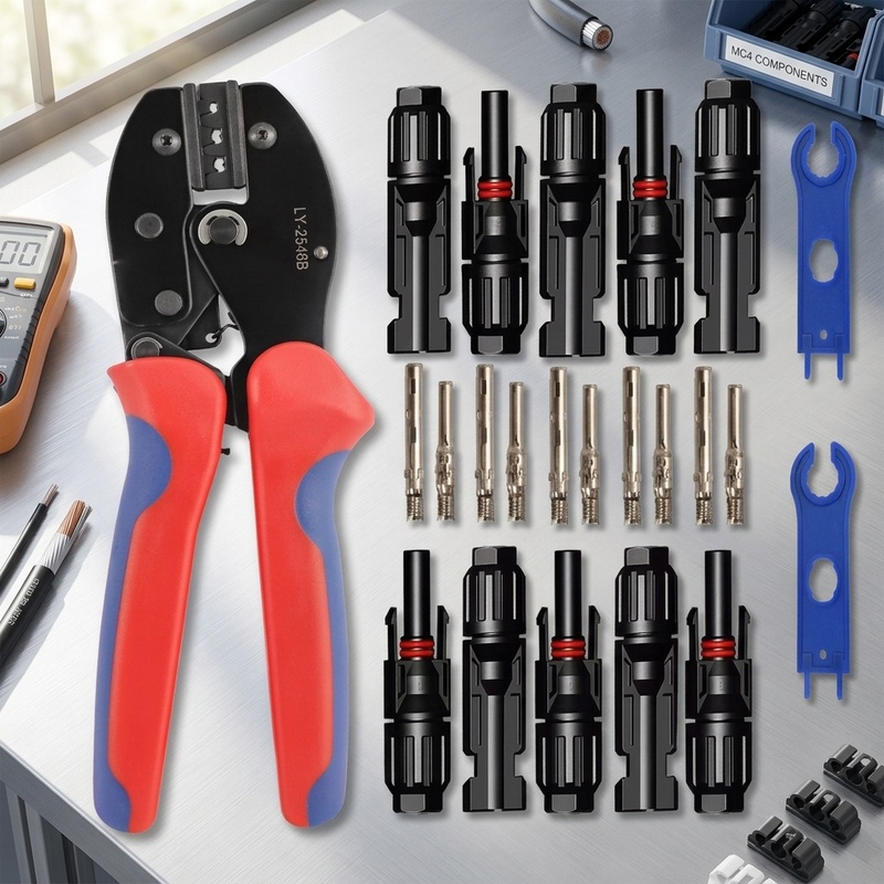 Mc4 Crimping Tool - เครื่องมือย้ำสายไฟโซลาร์เซลล์ LY-2546B ขนาด 2.5/4/6 มม.² AWG14-10