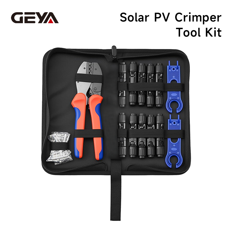 Mc4 Crimping Tool - ชุดเครื่องมือคีมย้ำสายโซลาร์เซลล์ พร้อมประแจ 10 ชิ้น 1000V 30A