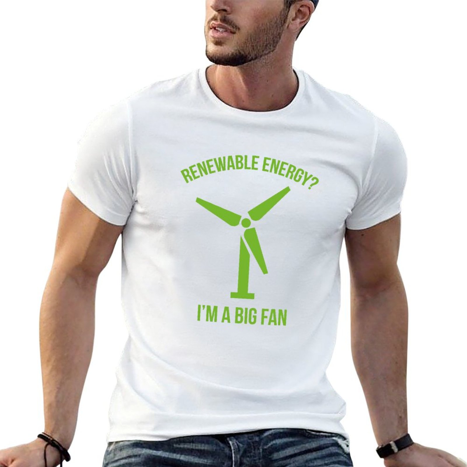 Renewable Energy In China - เสื้อยืดพลังงานทดแทนลายพิมพ์คลาสสิกแขนสั้น