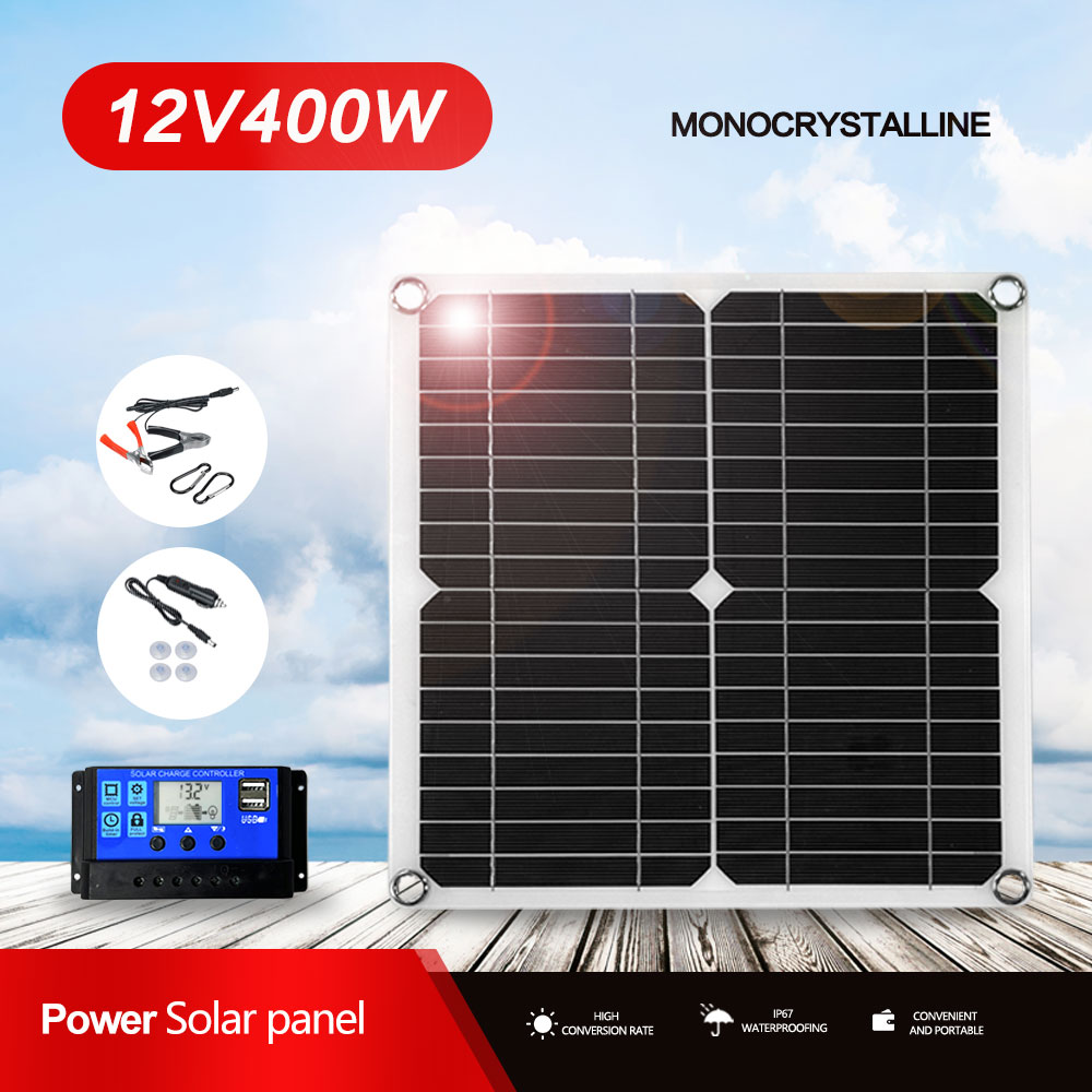 Rv Solar Kit 400W - ชุดแผงโซล่า400W 12V 5V DC USB คู่พร้อมตัวควบคุมพลังงานแสงอาทิตย์10A-100A
