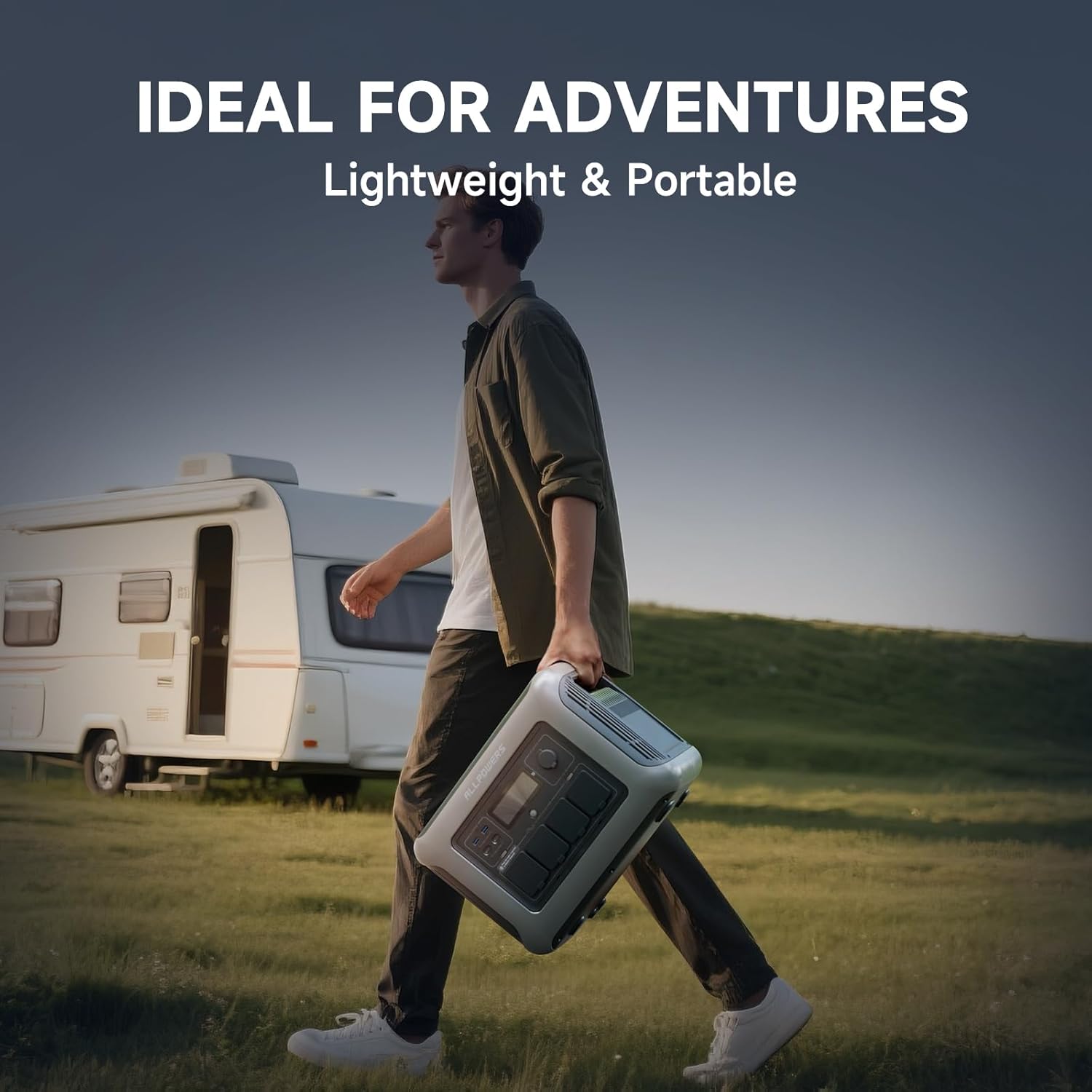 Rv Solar Kit 400W - เครื่องกำเนิดไฟฟ้าพลังงานแสงอาทิตย์ ALLPOWERS R1500 LITE 1056Wh พร้อมแผงโซลาร์เซลล์