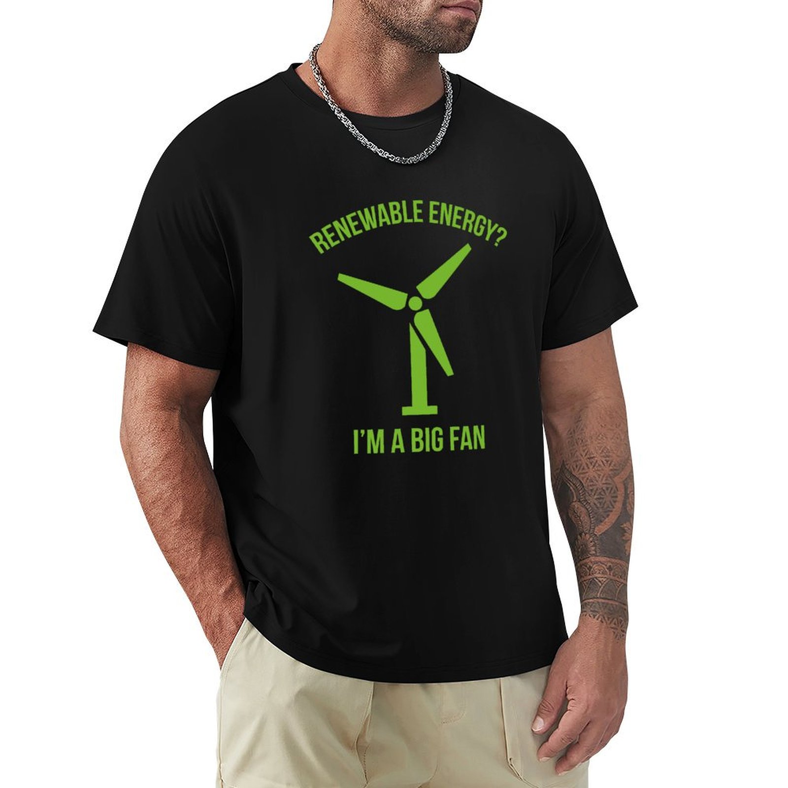 Renewable Energy In China - เสื้อยืดพลังงานทดแทน เสื้อยืดสำหรับทำงานกลางแจ้ง