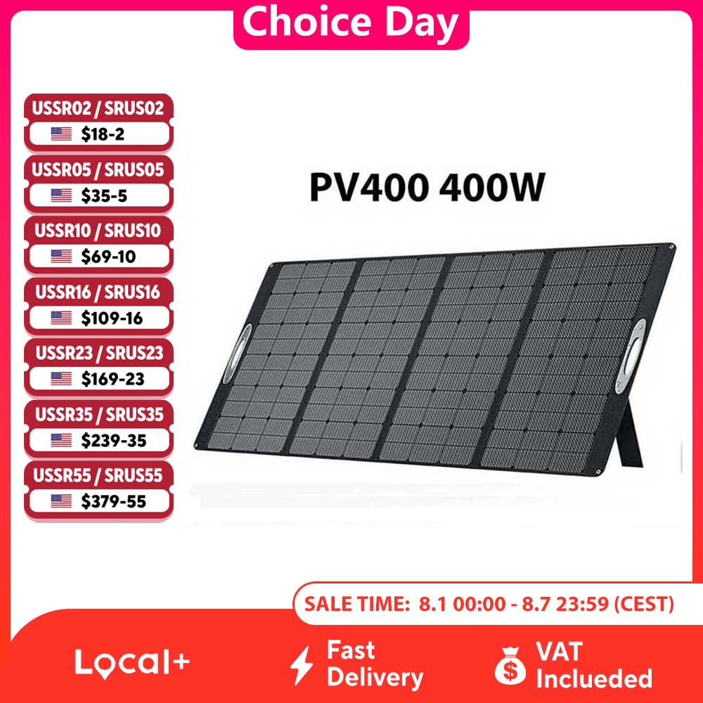 Rv Solar Kit 400W - OUKITEL PV400 แผงโซลาร์เซลล์แบบพกพา 400W สำหรับสถานีไฟฟ้า เครื่องกำเนิดไฟฟ้าพลังงานแสงอาทิตย์