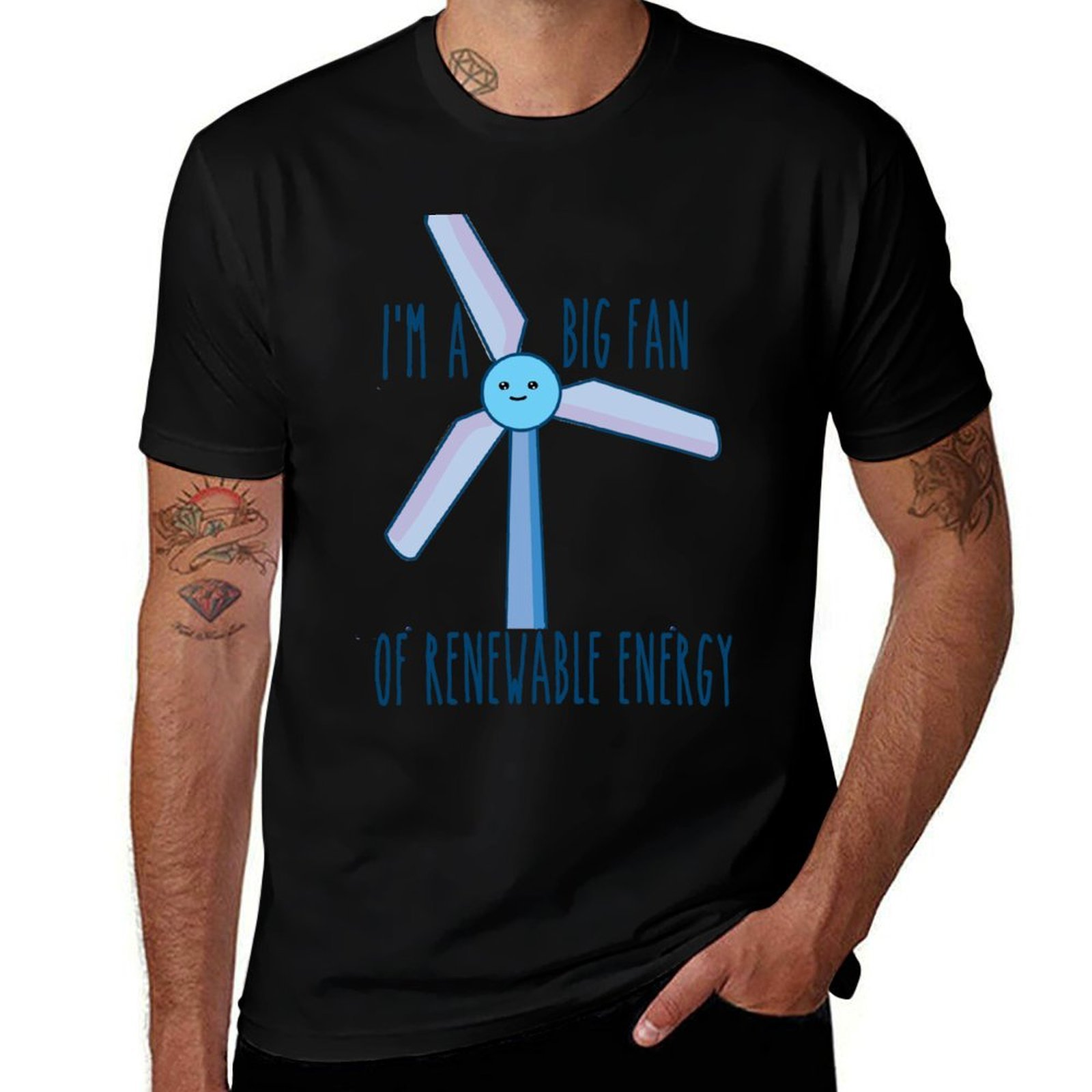 Renewable Energy In China - เสื้อยืดแขนสั้นทรงหลวมขนาดพลัสไซส์ลายแฟนคลับพลังงานทดแทน