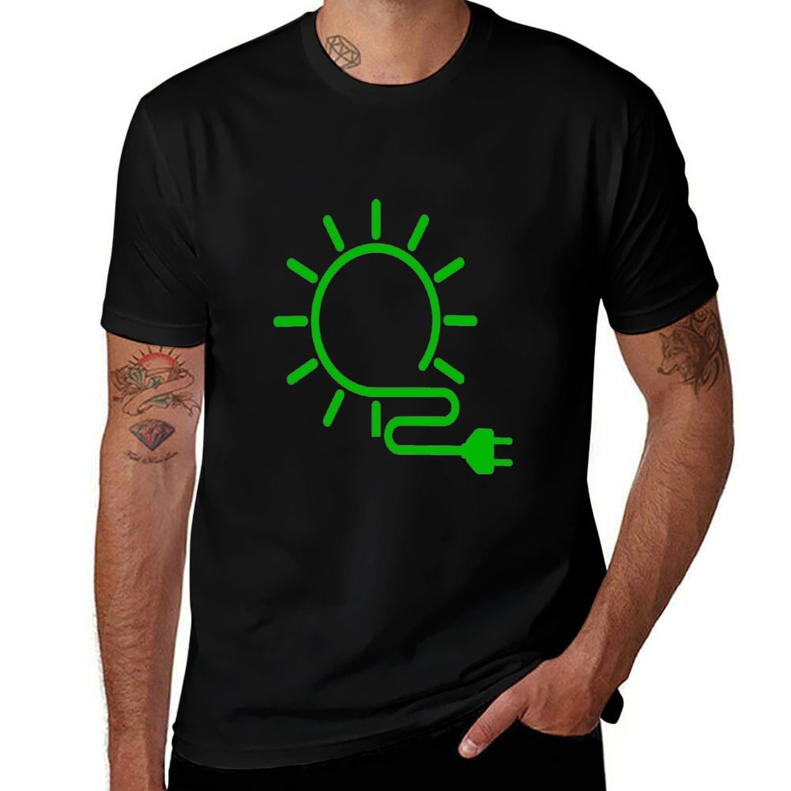 Renewable Energy In China - พลังงานทดแทน พลังงานแสงอาทิตย์ เสื้อยืดลายศิลปะ พิมพ์ลาย เสื้อลำลอง