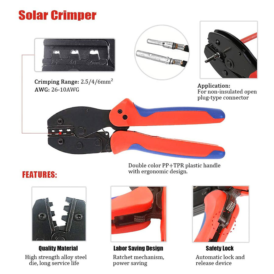 แผงเซลล์แสงอาทิตย์เครื่องมือสำ - Mc4 Crimping Tool บทวิจารณ์และราคา