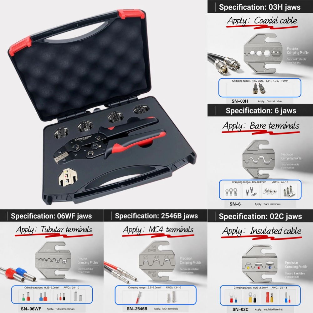 คีมย้ำสายไฟอเนกประสงค์ 58B พร้ - Mc4 Crimping Tool บทวิจารณ์และราคา
