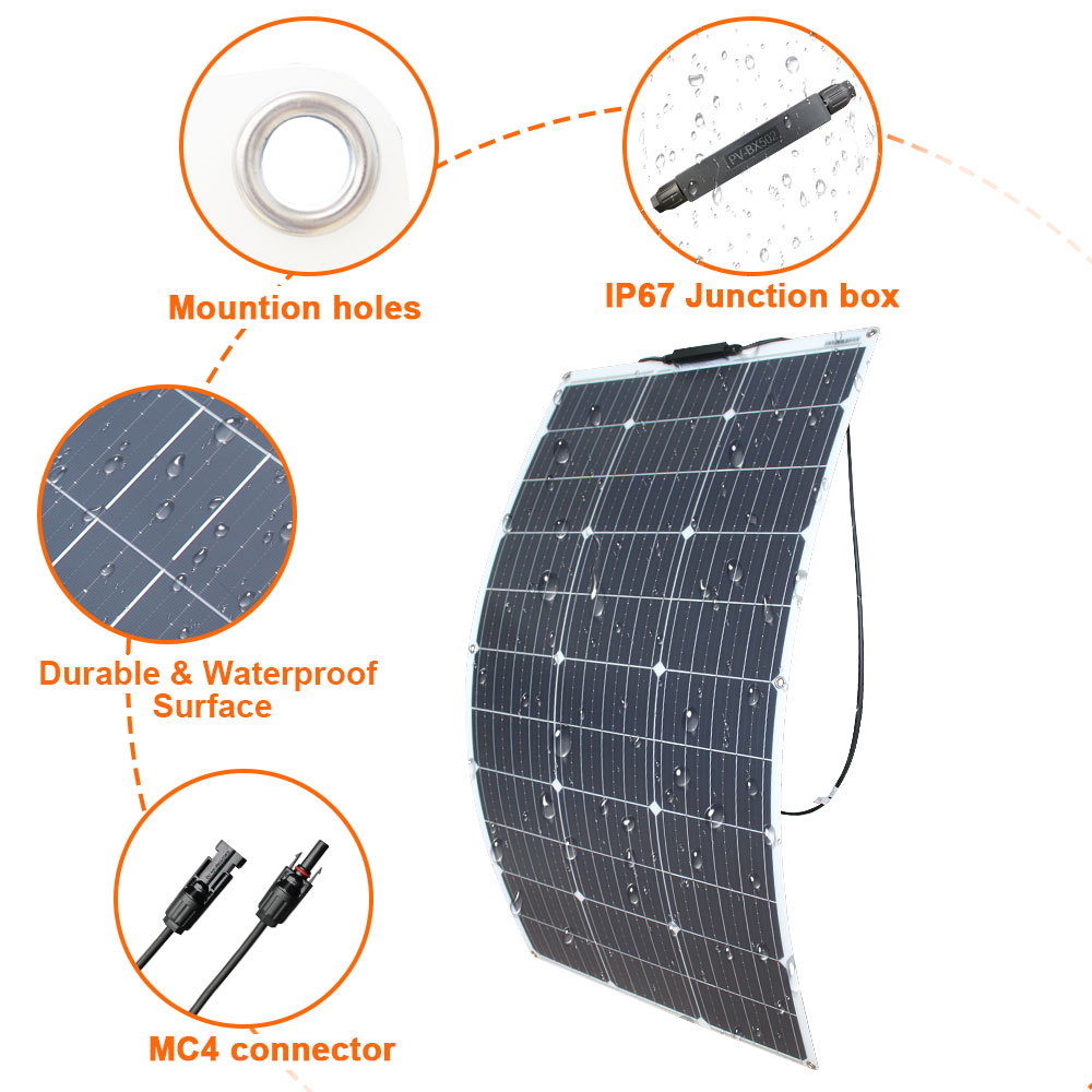 ชุดแผงโซลาร์เซลล์ 100W 200W 30 - Rv Solar Kit 400W บทวิจารณ์และราคา